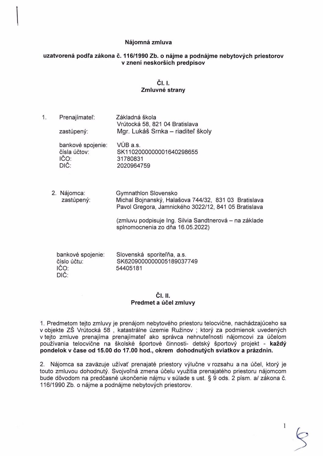 ZMLUVA Gymnathlon Slovensko 15-17h, 2022-23