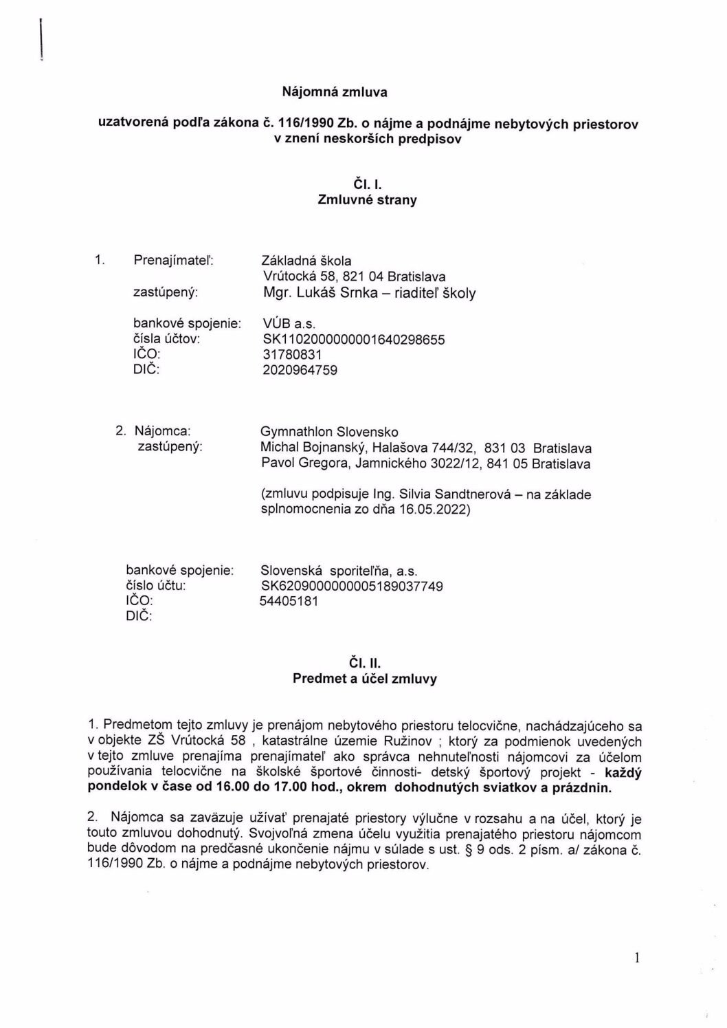 ZMLUVA Gymnathlon Slovensko 16-17h, 2022-23